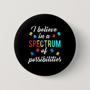 Autismus mit einem Zitat aus dem Bereich der psych Button