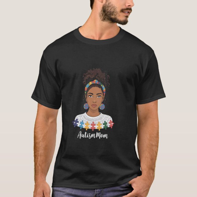Autismus-Mutter Autismus-Bewusstsein T-Shirt (Vorderseite)