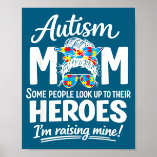 Autismus-Mutter erzieht Held Puzzle-Bewusstsein St Poster