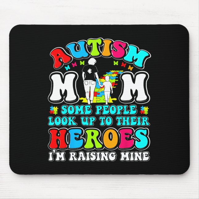 Autismus-Mutter erzieht Helden Mutter-Sohn-Autismu Mousepad (Vorne)