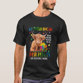 Autismus-Mutter erzieht heldenhafte Kuh Autismus-B T-Shirt
