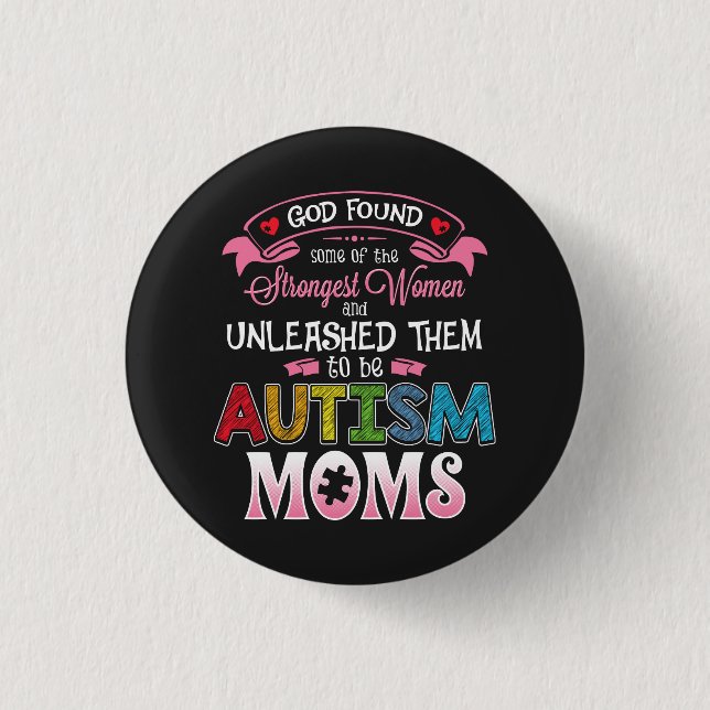 Autismus-Mutter-Inspiration Button (Vorderseite)