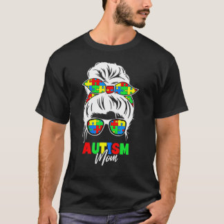 Autismus-Mutter-Leben Bewusstsein Unordentlicher D T-Shirt