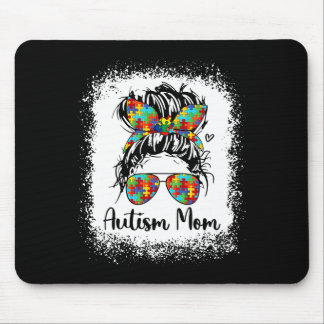 Autismus-Mutter-Leben-Unordentlicher-Bun-Sungles-N Mousepad
