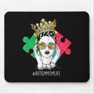 Autismus Mutter Mama Puzzle Autistic Heart Ribbon Mousepad