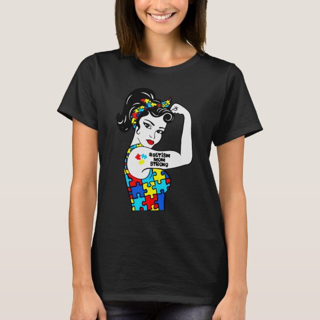 Autismus-Mutter stark T-Shirt (Vorderseite)