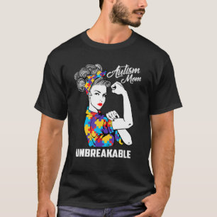 Autismus-Mutter Unzerbrechlich Autismus-Bewusstse T-Shirt