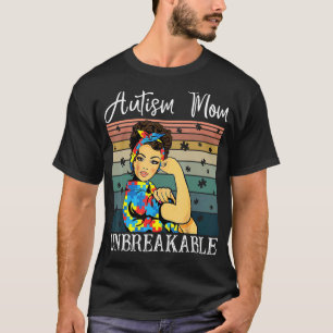 Autismus-Mutter Unzerbrechlich Starkes Mädchen T-S T-Shirt