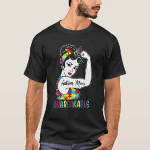 Autismus-Mutter Unzerbrechlich T- Autismus-Bewusst T-Shirt