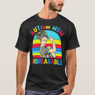 Autismus-Mutter Unzerbrechlich T- Autismus-Bewusst T-Shirt