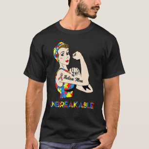 Autismus-Mutter Unzerbrechliche Starke Mutter Auti T-Shirt