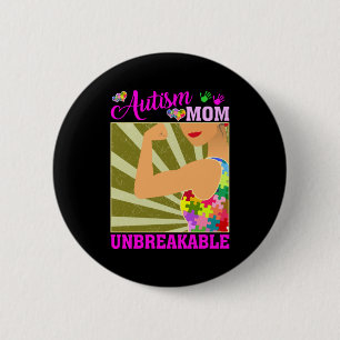Autismus-Mutter Unzerbrechliches Autismus-Bewussts Button