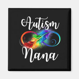 Autismus Nana Neurodiversity Rainbow Infinity Sign Magnet