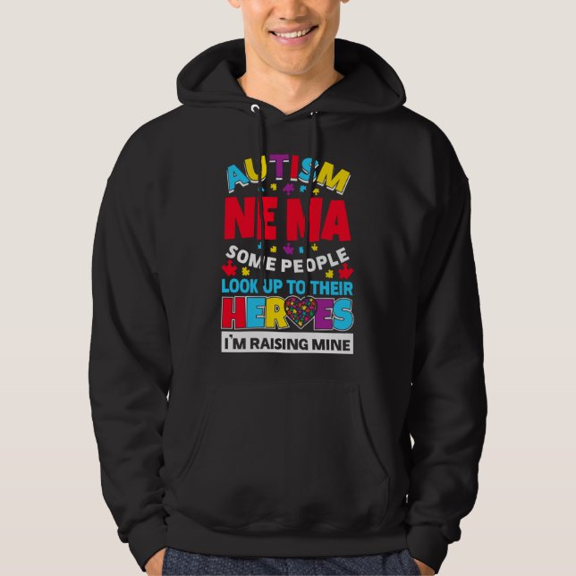 Autismus ne MA Menschen schauen ihre Helden auf, d Hoodie (Vorderseite)