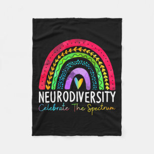 Autismus Neurovielfalt Spektrum Asse Adhd Rainbow Fleecedecke