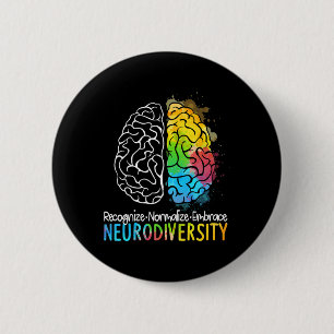 Autismus Neurovielfalt Spektrumanalyse Adhd Rainbo Button