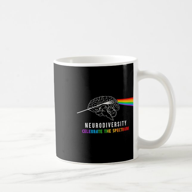 Autismus Neurovielfalt SpektrumGehirn Asd Adhd Rai Kaffeetasse (Rechts)