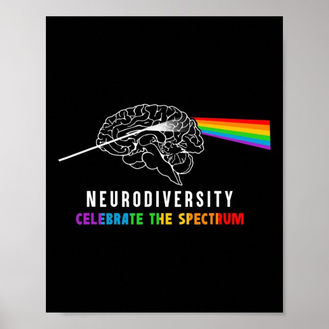 Autismus Neurovielfalt SpektrumGehirn Asd Adhd Rai Poster (Vorne)