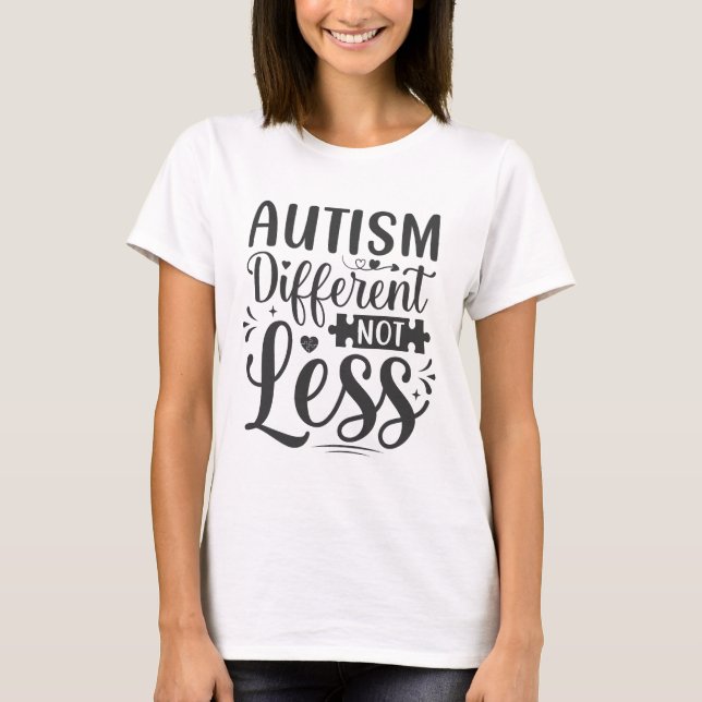 Autismus nicht weniger, Autismus Bewusstsein Puzzl T-Shirt (Vorderseite)
