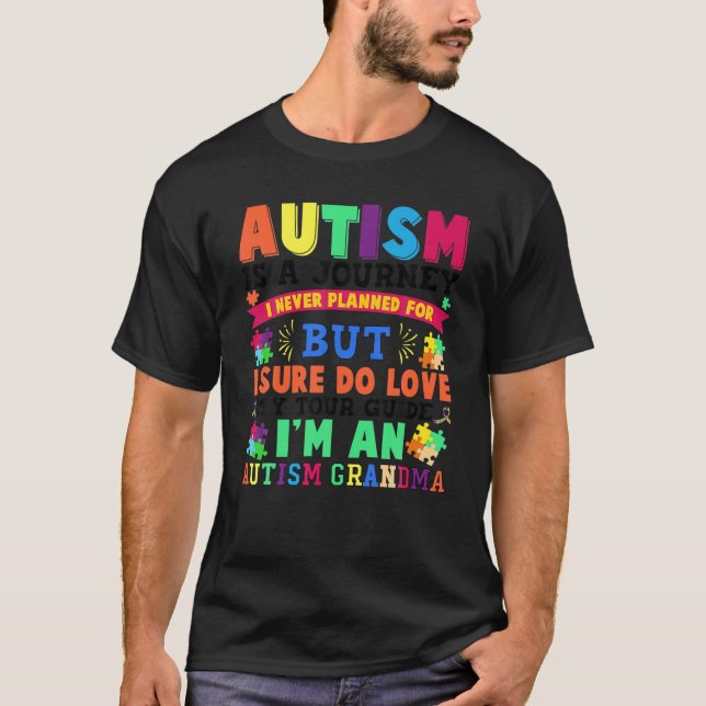 Autismus Oma Autismus Bewusstsein Niedlich Autismu T-Shirt (Vorderseite)
