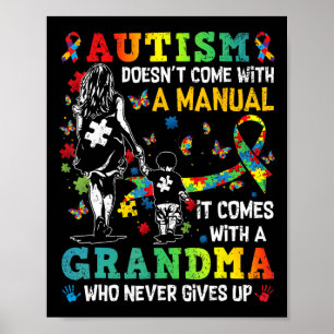 Autismus Oma kommt nicht mit einem manuellen Autis Poster