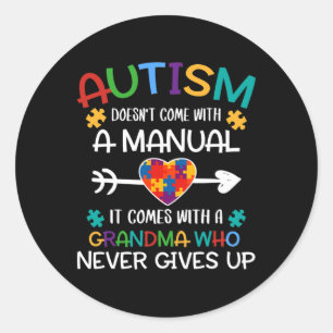 Autismus Oma Liebe Autistische Kinder Autismus-Bew Runder Aufkleber
