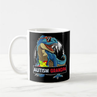 Autismus Opa Dinosaur Puzzle Piece Autism Awaren Kaffeetasse