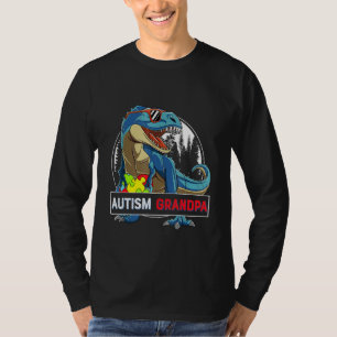 Autismus Opa Dinosaur Puzzle Piece Autism Awaren T-Shirt