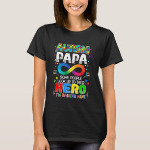 Autismus Papa Erziehung Held Groovy Vater Autismus T-Shirt