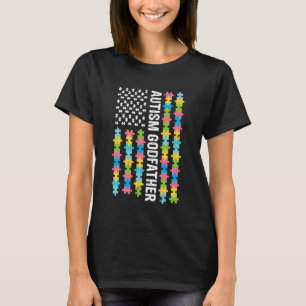 Autismus Pate Awareness Ich Bin Ein Stolzer Vater T-Shirt