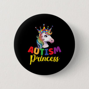 Autismus Prinzessin Süßes Einhorn Tochter Mädchen Button
