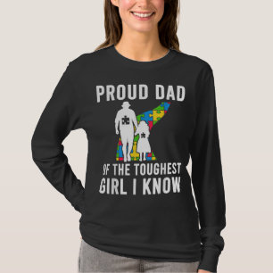 Autismus Proud Vater des härtesten Girl Daddy Auti T-Shirt