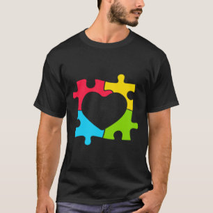 Autismus-Puzzle-Herz Autismus-Bewusstsein Liebe Au T-Shirt