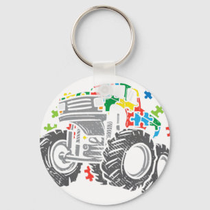 Autismus Puzzle Monster Truck Bewusstsein Kinder J Schlüsselanhänger