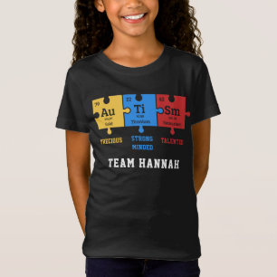 Autismus Puzzle Science Personalisierte Familienan T-Shirt