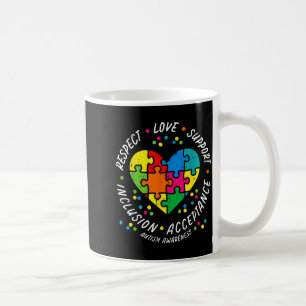 Autismus-Puzzleartherz Liebe Unterstützungsbewusst Kaffeetasse