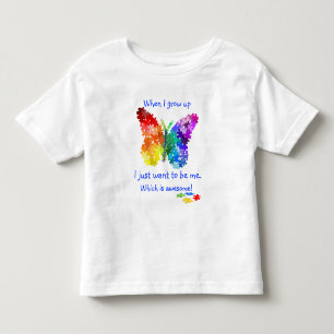 Autismus-Puzzlespiel-Schmetterling, wenn ich Kleinkind T-shirt