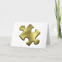 Autismus-Puzzlespiel-Stück-Gold