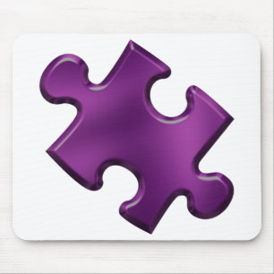 Autismus-Puzzlespiel-Stück lila Mousepad