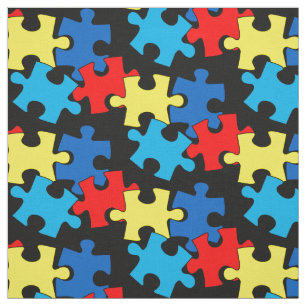 Autismus Puzzleteile Stoff