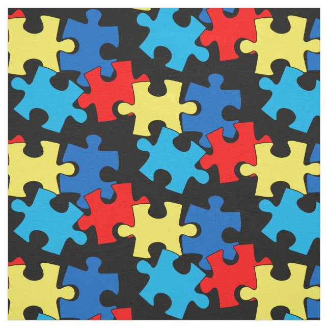 Autismus Puzzleteile Stoff (Muster)