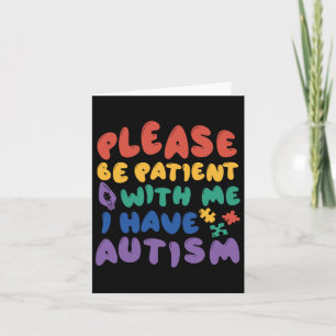 Autismus Rainbow Awareness sein geduldig mit mir h Karte