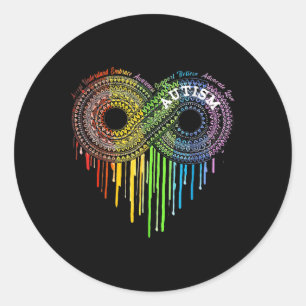 Autismus Rainbow Infinity Symbol Asse Awareness Runder Aufkleber
