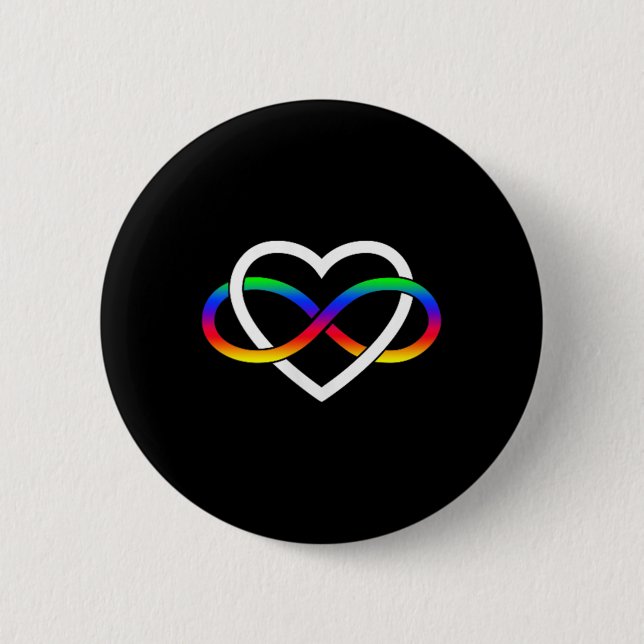 Autismus Rainbow Infinity Symbol Autismus Unendlic Button (Vorderseite)