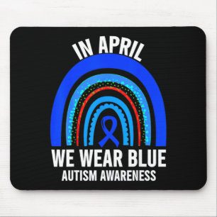 Autismus-Regenbogen im April tragen wir Blau Autis Mousepad