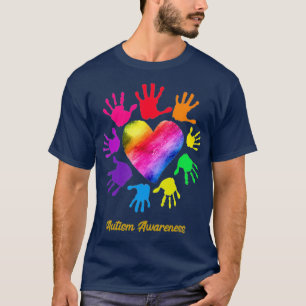 Autismus Regenbogen Wir tragen Regenbogenherz für  T-Shirt