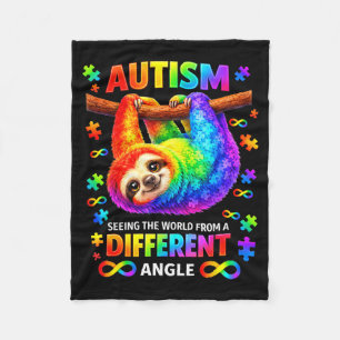 Autismus-Regenbogenschnecke sieht die Welt aus ein Fleecedecke