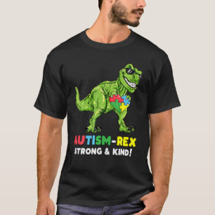 Autismus Rex stark und freundlich Dinosaurier Auti T-Shirt