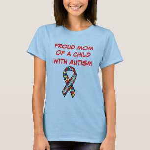 Autismus ribbon12, STOLZE MAMA EINES KINDES MIT T-Shirt