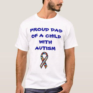 Autismus ribbon12, STOLZER VATER EINES KINDES MIT T-Shirt